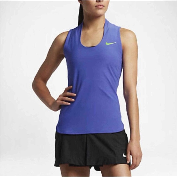 Nike Tops - Nike Court FlexMaria Paramount Dri-Fit Blue Tank, Size Large